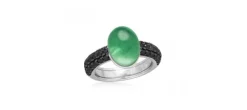 ANILLO DROP PAVE VERDE