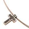 COLGANTE CRUZ BRILLANTES NEGROS