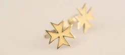 GEMELOS CRUZ DE MALTA ORO AMARILLO