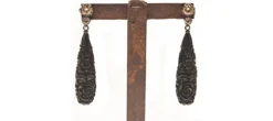 PENDIENTES BAROQUE LONG BLACK