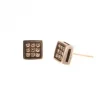 PENDIENTES BROWN CUBE