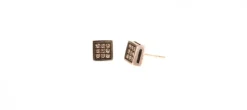 PENDIENTES BROWN CUBE