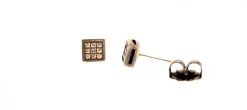 PENDIENTES BROWN CUBE