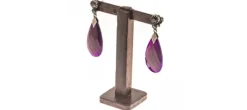 PENDIENTES CALCEDONIA MORADA