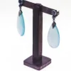 PENDIENTES CALCEDONIA VERDE AGUA
