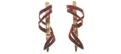 PENDIENTES CAMINOS BRONCE ROJO FILI PLAZA
