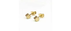 PENDIENTES KADO CUBO DORADOS