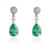 PENDIENTES LAGRIMA VERDE