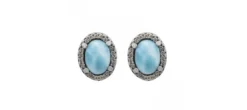 PENDIENTES RAIVE BOTON LARIMAR & ZC CAVA