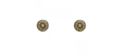 PENDIENTES RAIVE BOTTON CIRCONITAS VERDE