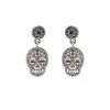 PENDIENTES RAIVE CALAVERA COLGADA MARRON