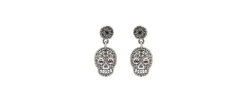 PENDIENTES RAIVE CALAVERA COLGADA MARRON