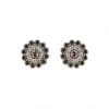PENDIENTES RAIVE ROSETON GRANATE
