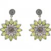 PENDIENTES RAIVE SOL BOTON VERDE