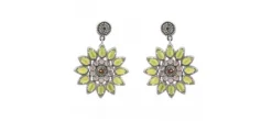 PENDIENTES RAIVE SOL BOTON VERDE
