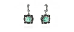 PENDIENTES RETRO VERDE