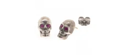 PENDIENTES SKULL ROSA