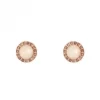 PENDIENTES SUNFIELD BOTON ROSA CUARZO ROSA