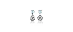 PENDIENTES SUNFIELD TREVOL AZUL