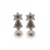 PENDIENTES VIRGEN PERLA GRIS