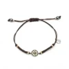 PULSERA MACRAM&Eacute; CIRCONITA BROWN Y CAVA