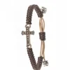 PULSERA CROSS BROWN