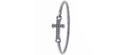 PULSERA CROSS RIGIDA NEGRA