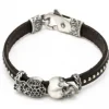 PULSERA RAIVE CALAVERA DOBLE ESPINELA