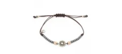 PULSERA RAIVE MACRAME OJO DE GATO ROSA
