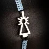 PULSERA VIRGEN NYLON AZUL CLARO