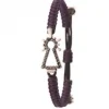 PULSERA VIRGEN NYLON BRILLANTES NEGROS