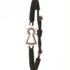 PULSERA VIRGEN NYLON BRILLANTES CO&Ntilde;AC NEGRA
