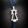 PULSERA VIRGEN NYLON MARINO