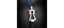 PULSERA VIRGEN NYLON MARINO