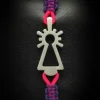 PULSERA VIRGEN NYLON MORADA/ROSA