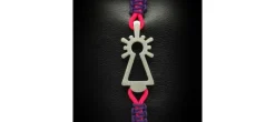 PULSERA VIRGEN NYLON MORADA/ROSA