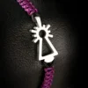 PULSERA VIRGEN NYLON MORADA