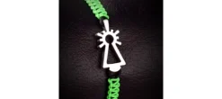 PULSERA VIRGEN NYLON VERDE