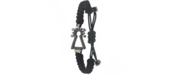 PULSERA VIRGEN XL BRILLANTES NEGROS