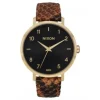 RELOJ NIXON ARROW LEATHER GOLD RUST